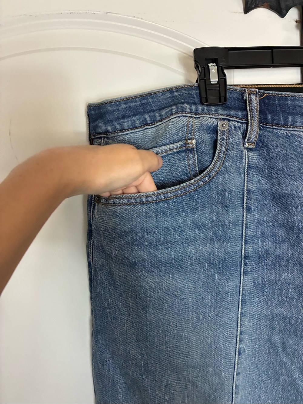 Torrid Blue High-Rise Straight Cuffed Jean Working Pockets size 22 Short NWT - Picture 11 of 15